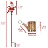 Christmas Santa Solar Kettle Lights Solar Watering Can Lights Outdoor Decoration