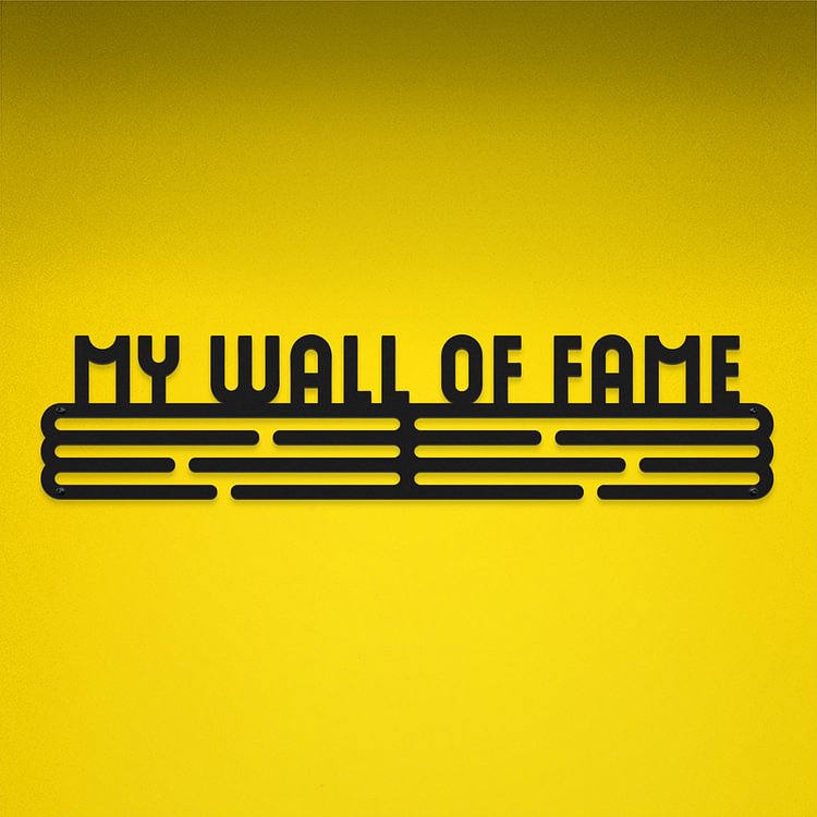 MY WALL OF FAME Medal Hanger Display – Powder coated (matte black) – Large / 430mm / 48 Medals