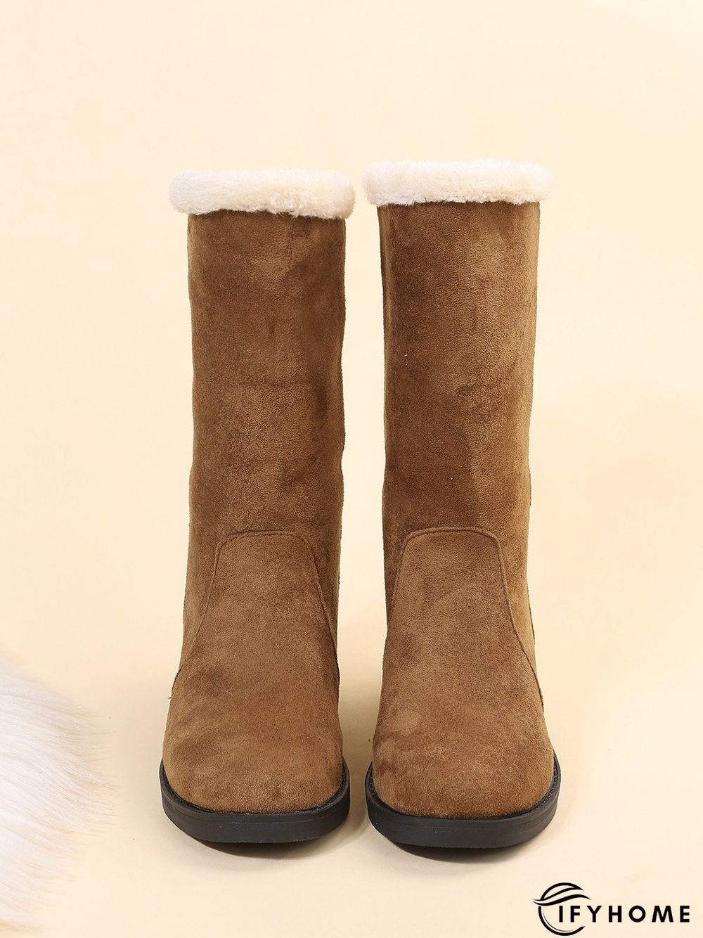 Plus Size Winter Casual Slip On Warm Lined Snow Boots | IFYHOME