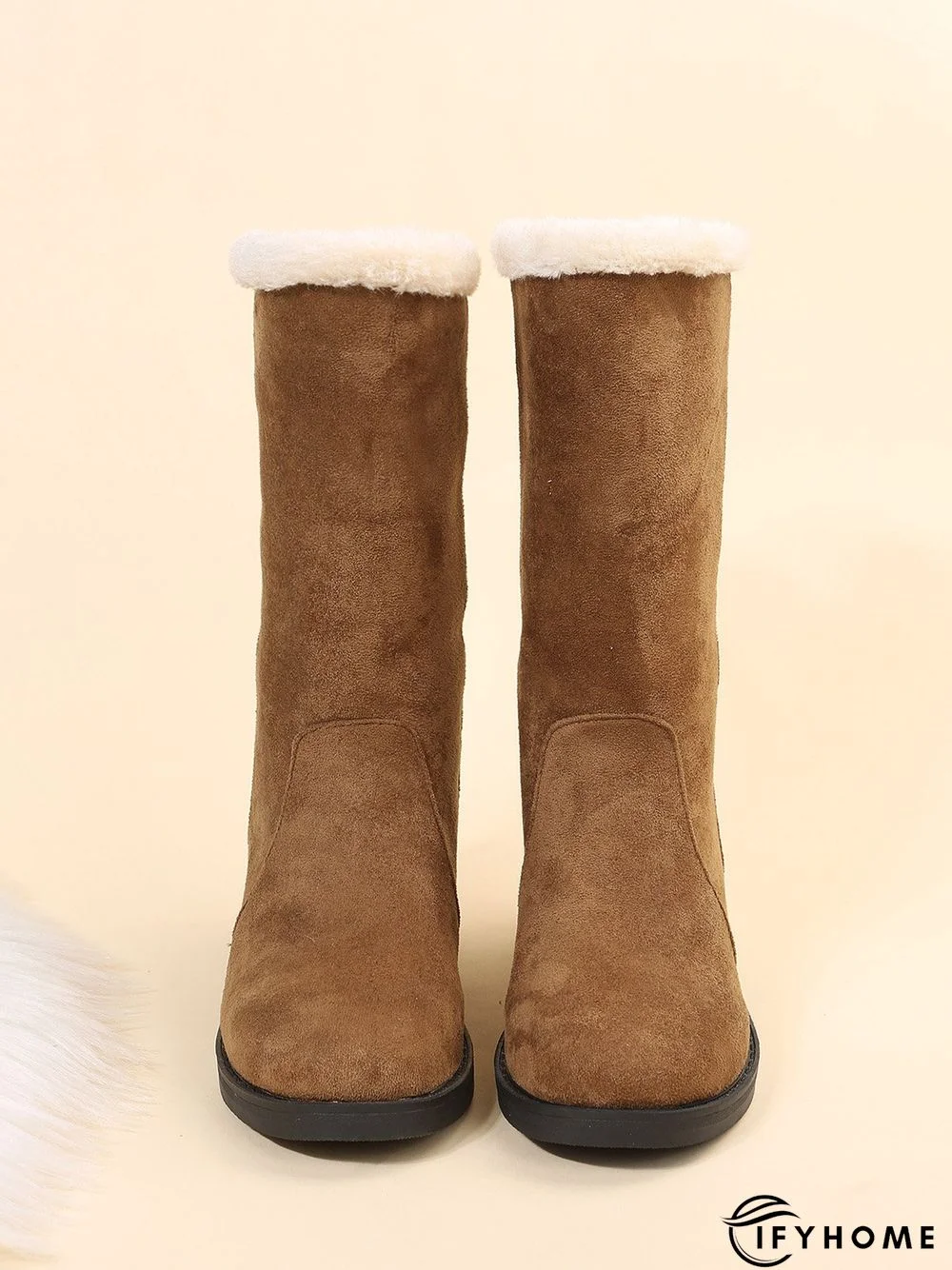 Plus Size Winter Casual Slip On Warm Lined Snow Boots | IFYHOME