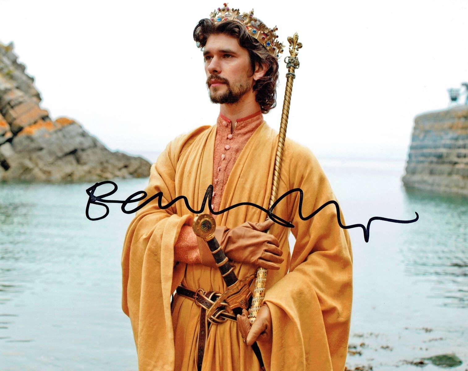 Ben WHISHAW SIGNED 10x8 Photo Poster painting Autograph AFTAL COA The Hollow Crown King Richard