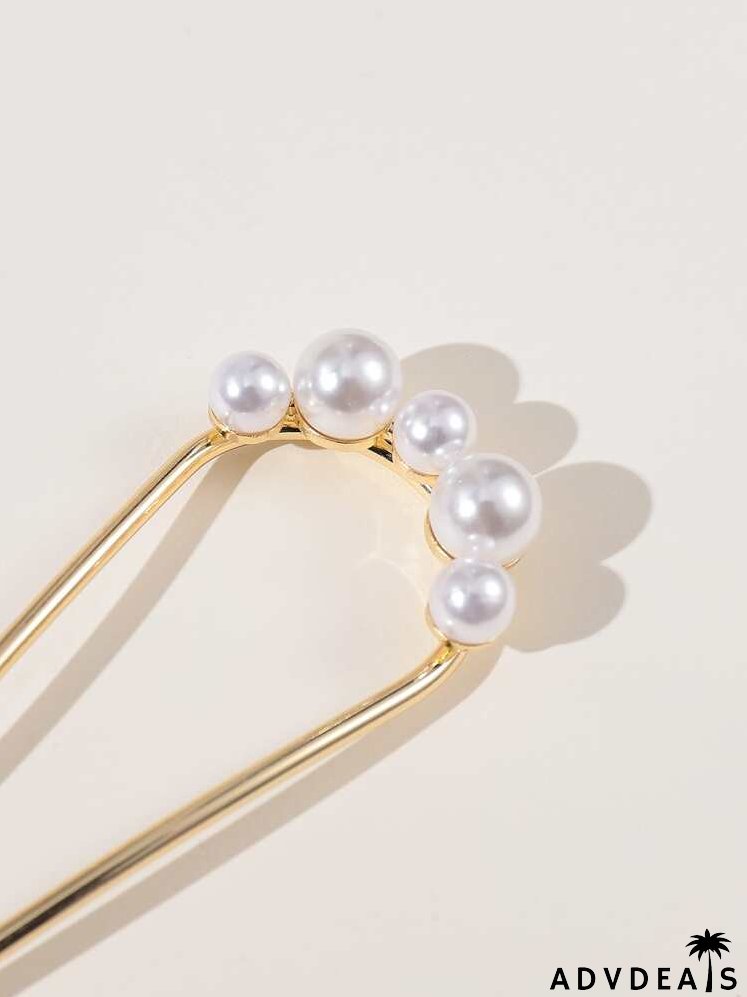 Faux Pearl Decor Hair Pin