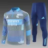Real Madrid 25-26 1/4 Zip Tracksuit Light Blue Camouflage Style Chandal
