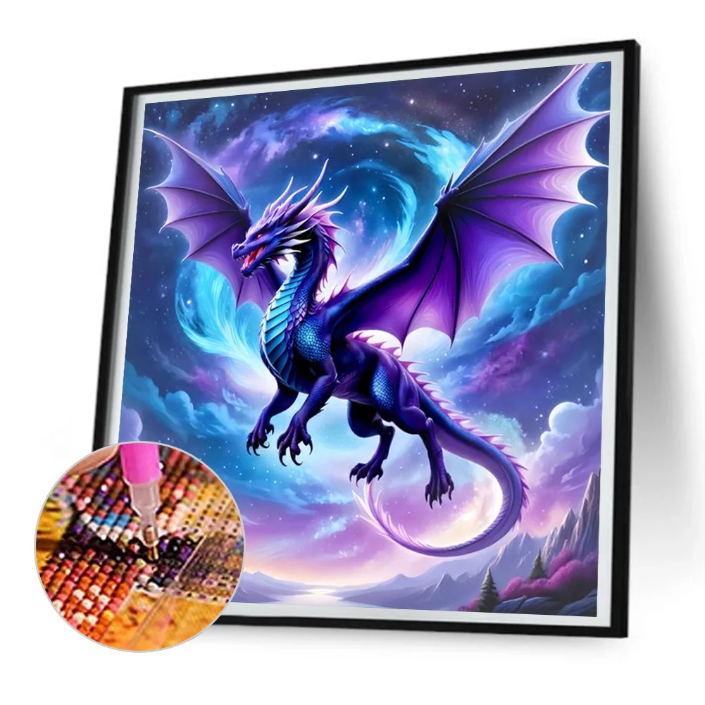 Diamond Painting - Full Round Drill - Magic Pterosaur(Canvas|30*30cm)