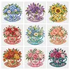 Stamped Cross Stitch Kit for Adults Floral Still Life Cup 18CT tapestrymarket