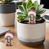 Mushroom Gnome Elf Ornaments Resin Miniature Fairy Figurine for Home Decorations