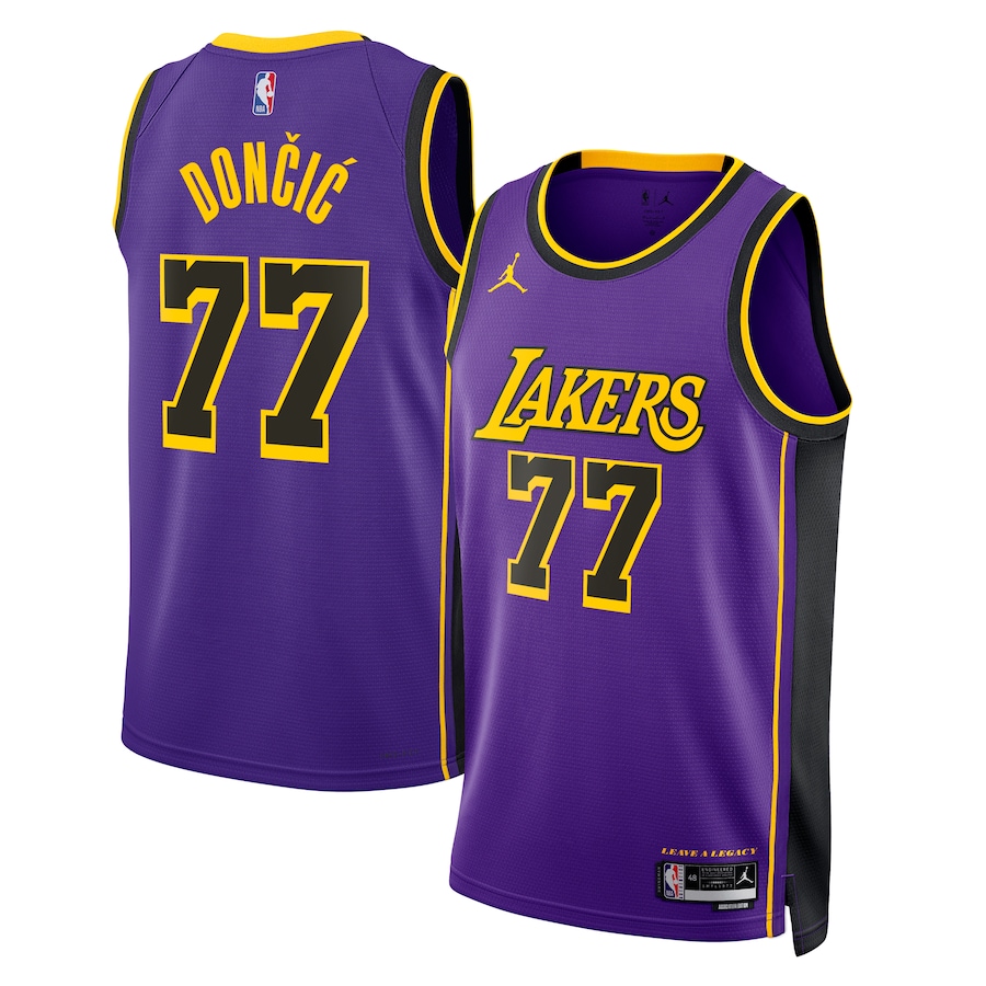 Los Angeles Lakers Jordan Brand Statement Edition Swingman Jersey - Purple - Luka Dončić - Unisex mysite