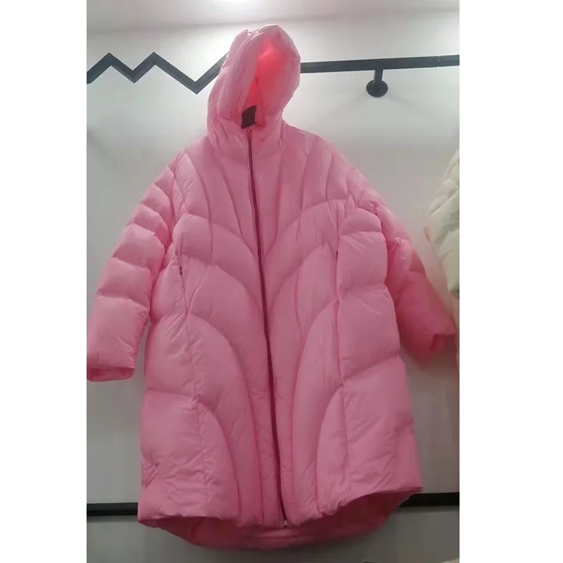 Woherb Jiangnan With The Same 2024 Winter New Thickened 90 White Duck Down Coat Hooded Jiangnan Wind Extended Female Down Jacket-Outfit Ideas