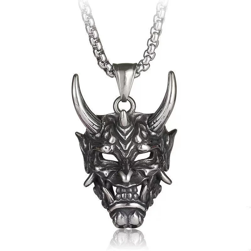 Men's Ghost Mask Street Punk Style Prajna Pendant Necklace Pendant Trend