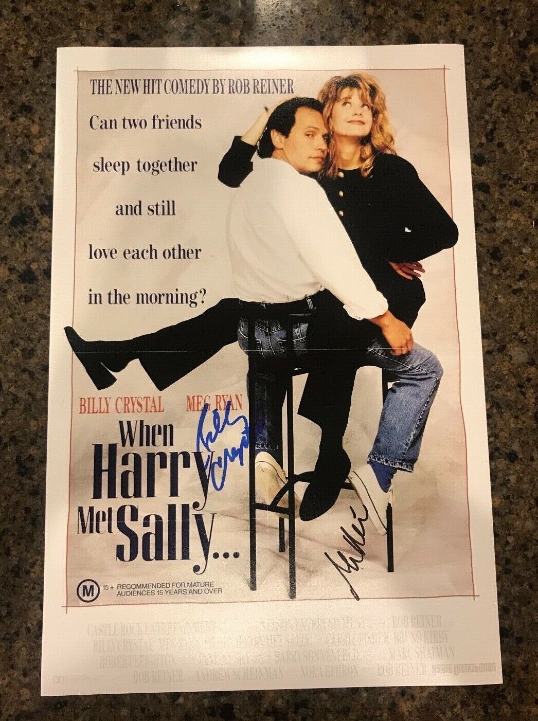 * BILLY CRYSTAL & ROB REINER * signed 12x18 poster * WHEN HARRY MET SALLY * 1