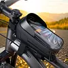 PU Hard Shell Bicycle Front Frame Bag Waterproof Touch Screen Handlebar Holder