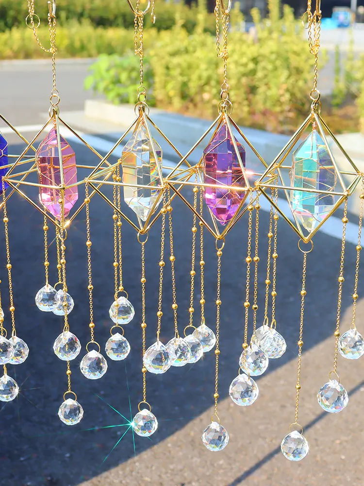Crystal Wind Chimes Window Door Hanging Ornaments Room Garden Home Decor