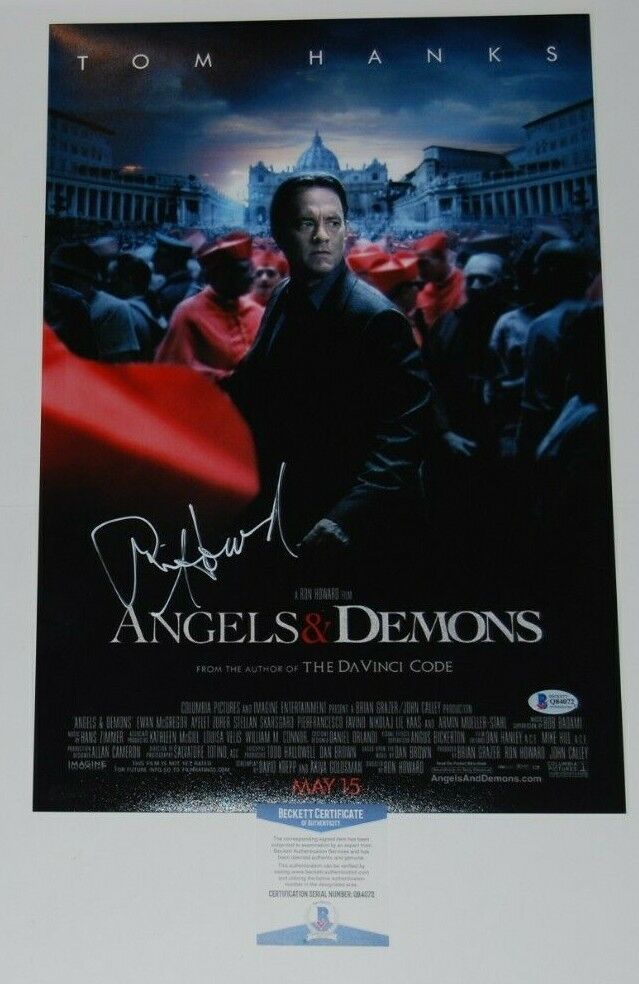 RON HOWARD signed (ANGELS & DEMONS) autograph 12X18 Movie Photo Poster painting BAS BECKETT