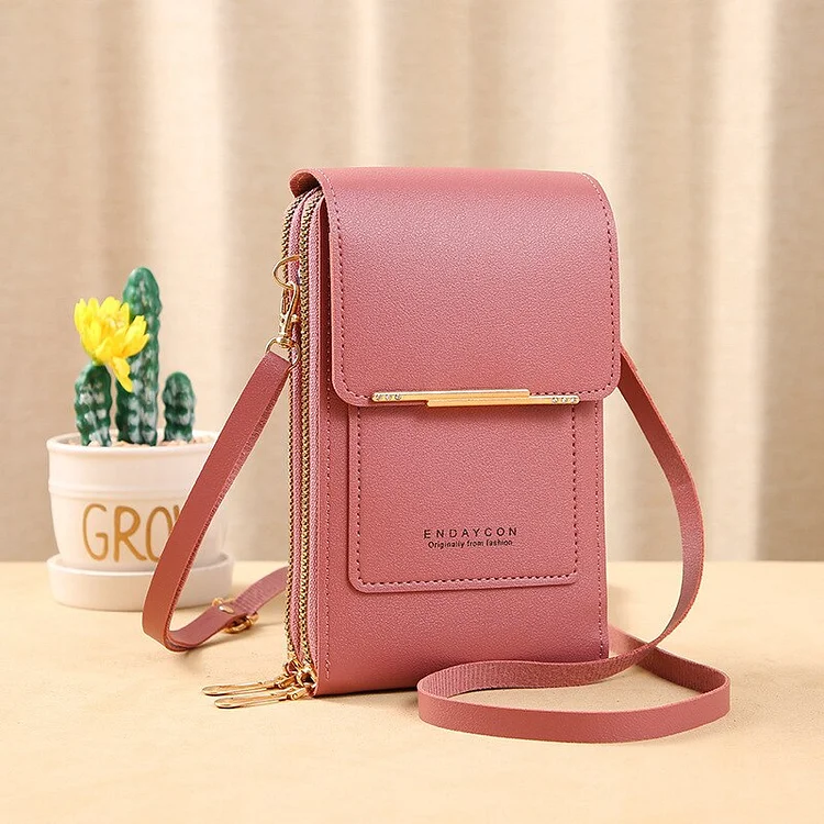 3 Style Women Bags Soft Leather Wallets Touch Screen Cell Phone Purse Crossbody Shoulder Strap Handbag for Lady
