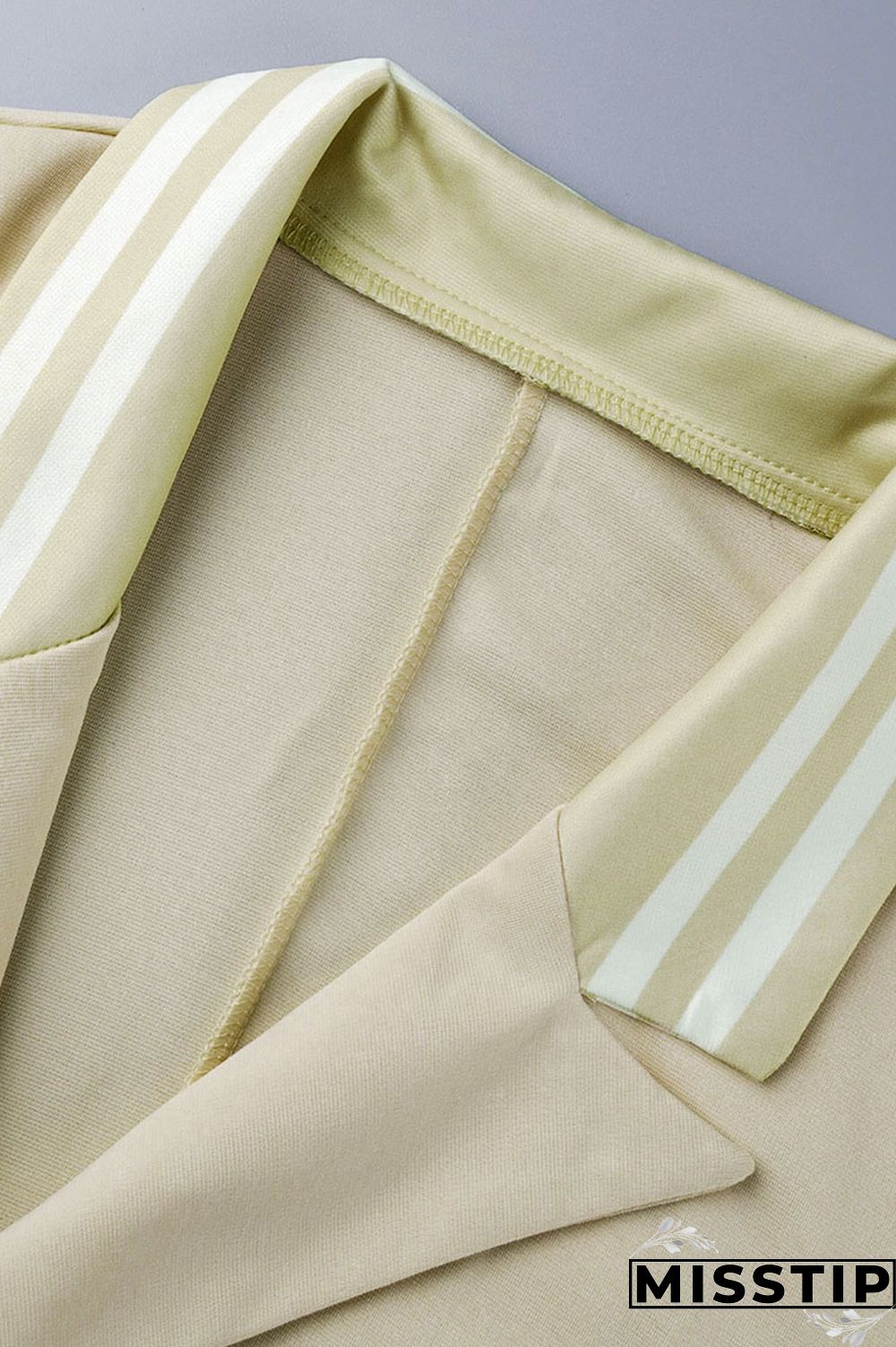 Khaki Casual Solid Patchwork Buttons Turn-back Collar Long Sleeve Two Pieces