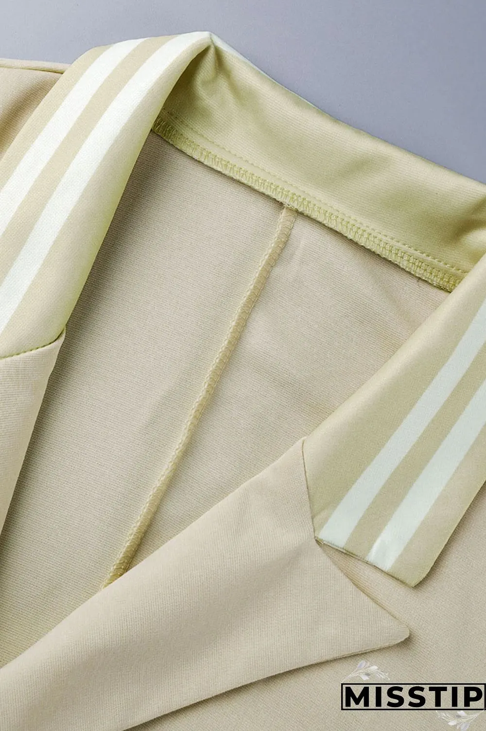Khaki Casual Solid Patchwork Buttons Turn-back Collar Long Sleeve Two Pieces
