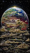 Luxury AB Velvet Diamond Painting Kit - Earth