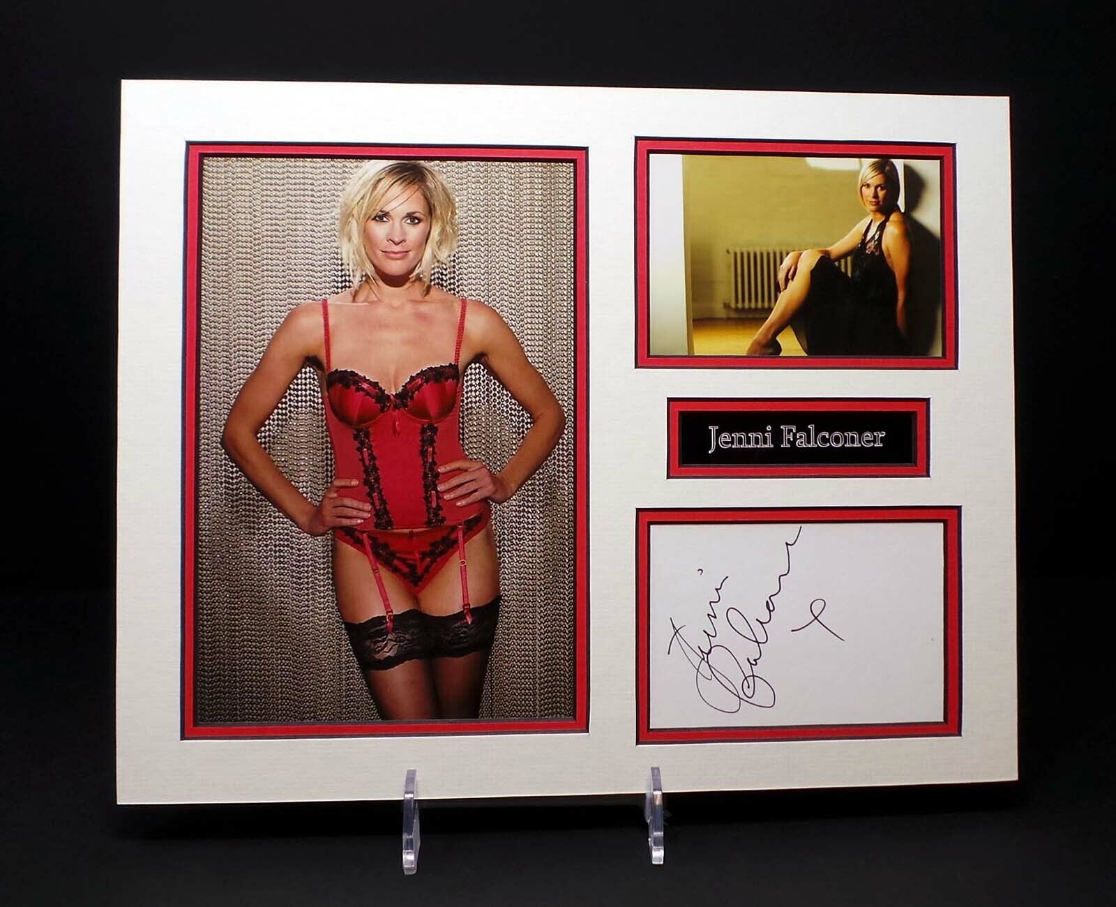 Jenni FALCONER Signed Mounted SEXY Photo Poster painting Display AFTAL RD COA TV Presenter