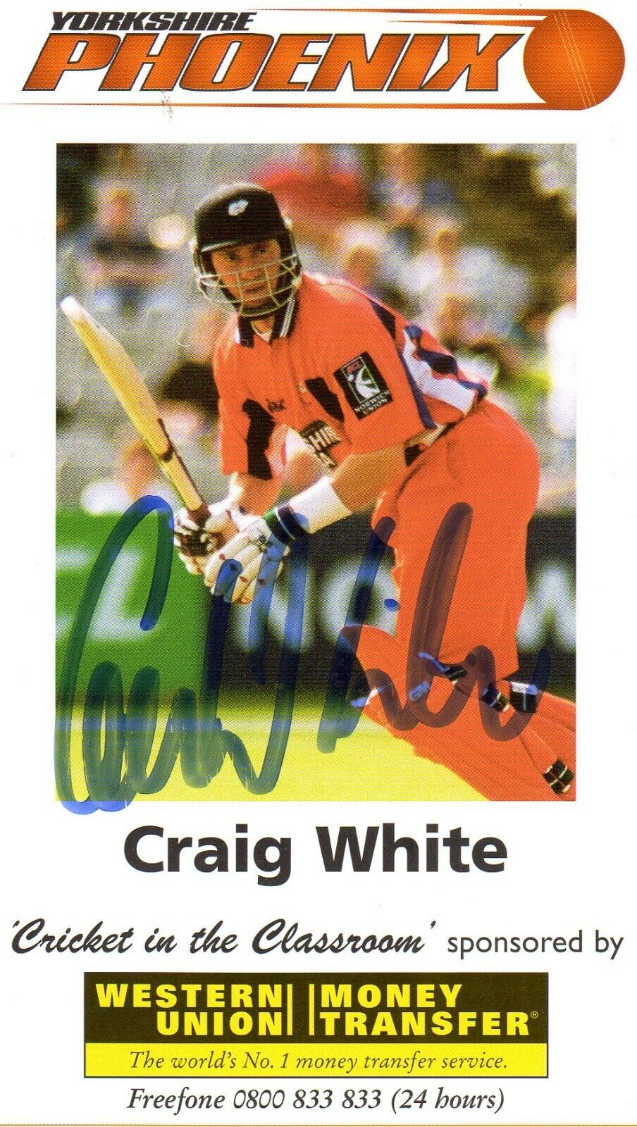 CRAIG WHITE AUTOGRAPH, CRICKET, SPORT