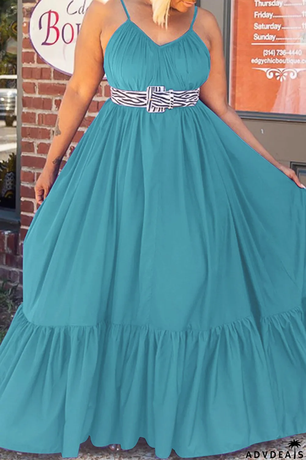 Dark Gray Sexy Casual Solid Backless Spaghetti Strap Loose Sling Dress