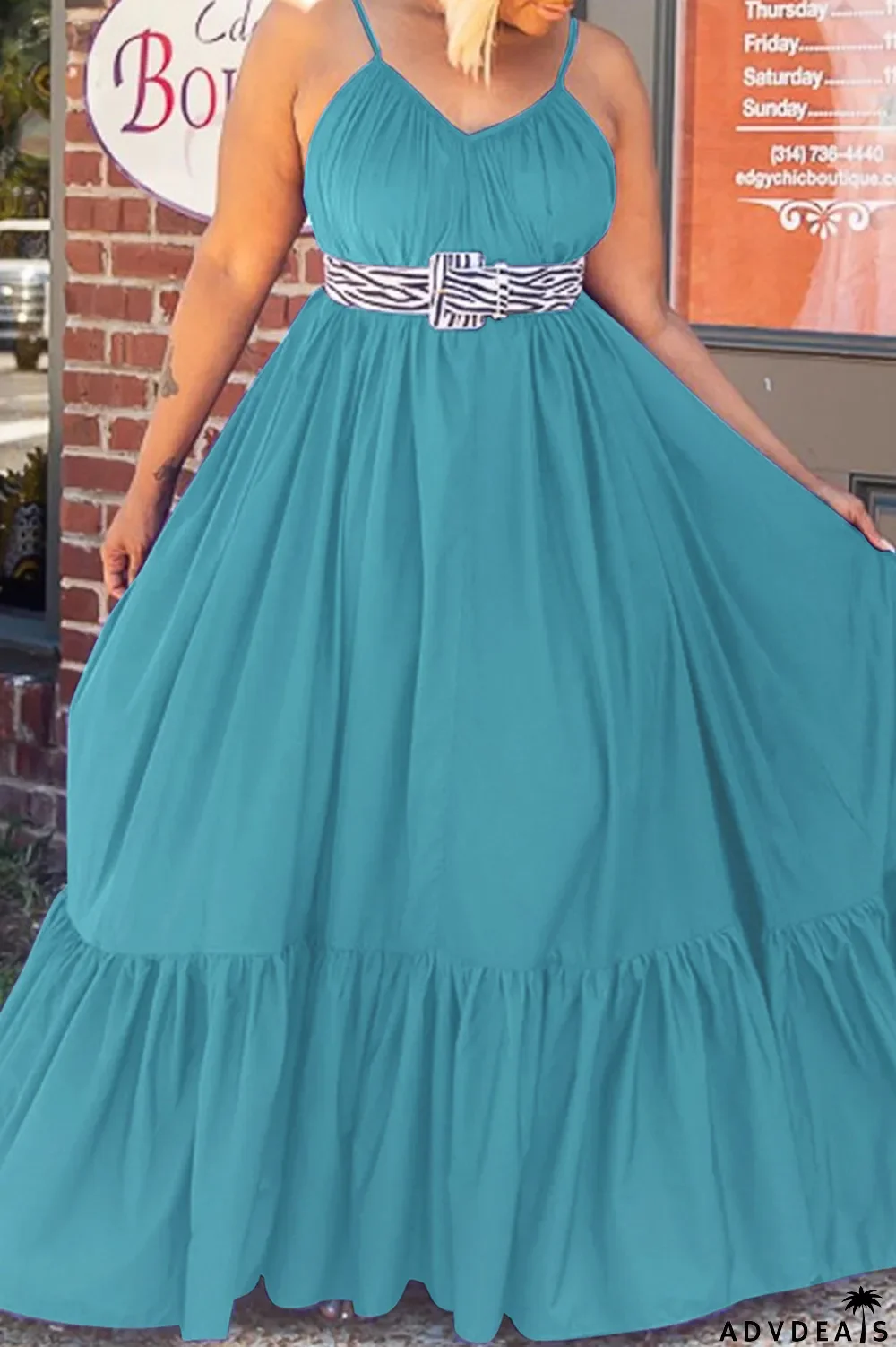 Dark Gray Sexy Casual Solid Backless Spaghetti Strap Loose Sling Dress