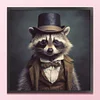 Raccoon-11CT Stamped Cross Stitch 40*40cm
