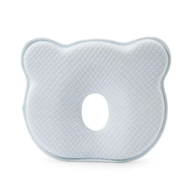 Baby Stereotyped Memory Foam Pillow Newborn Infant Cotton Protector Head Shape Sleeping Cushion Travel Pillows for 0-24 Month