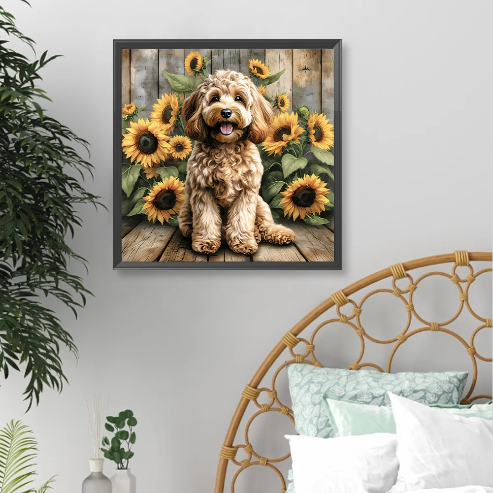 Diamond Painting - Full Round Drill - Sunflower Teddy(Canvas|40*40cm)