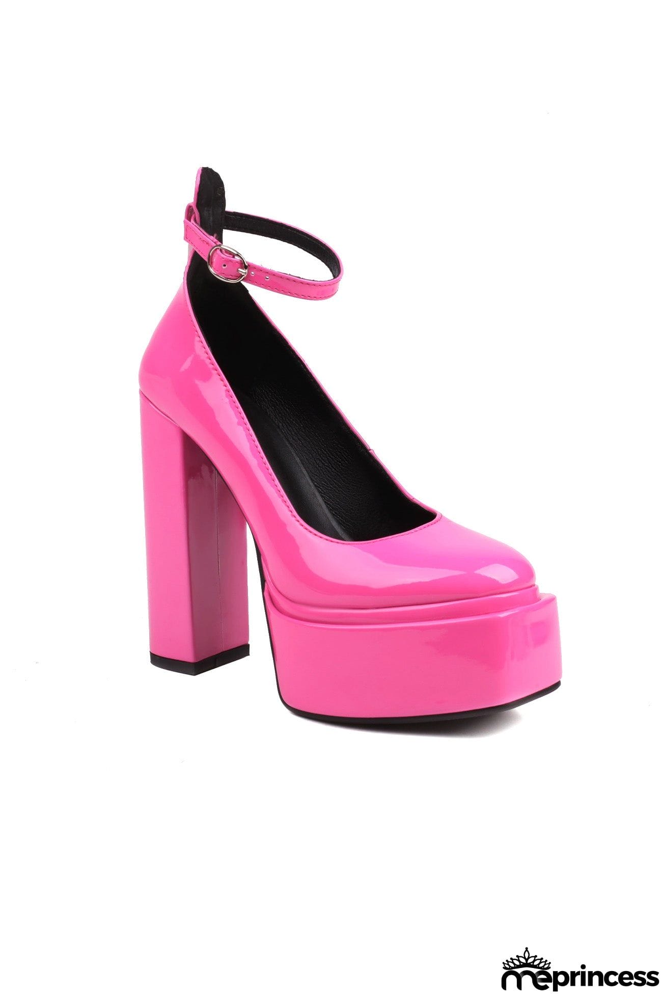 Ankle Strap Platform Chunky Heel Pumps