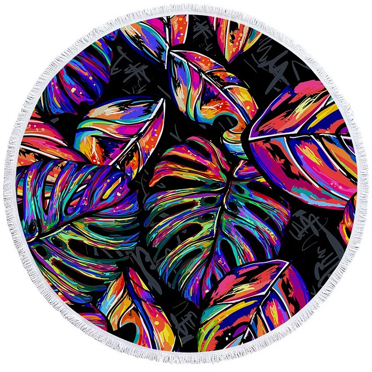 Colorful Leaves - Circle Tapestry - 1.5M
