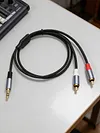 3.5mm To RCA Cable Nylon Braided 3.5mm 1/8 Inch Male TRS To 2 RCA Y Splitter Cable for Smartphones MP3 Tablets Speakers HDTV