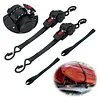 2-Pack Self Retracting Ratchet Straps 1inch X 12FT 1200 Lb Break Strength Boat Tie Down Straps To Trailer with Auto-Lock Double Hooks for Motorcycle Cargo Truck Trailer