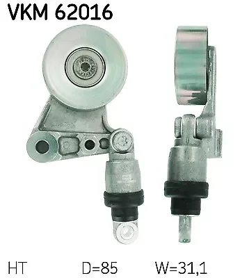 SKF VKM 62016 Tensioner Pulley, V-ribbed belt for Nissan Parts