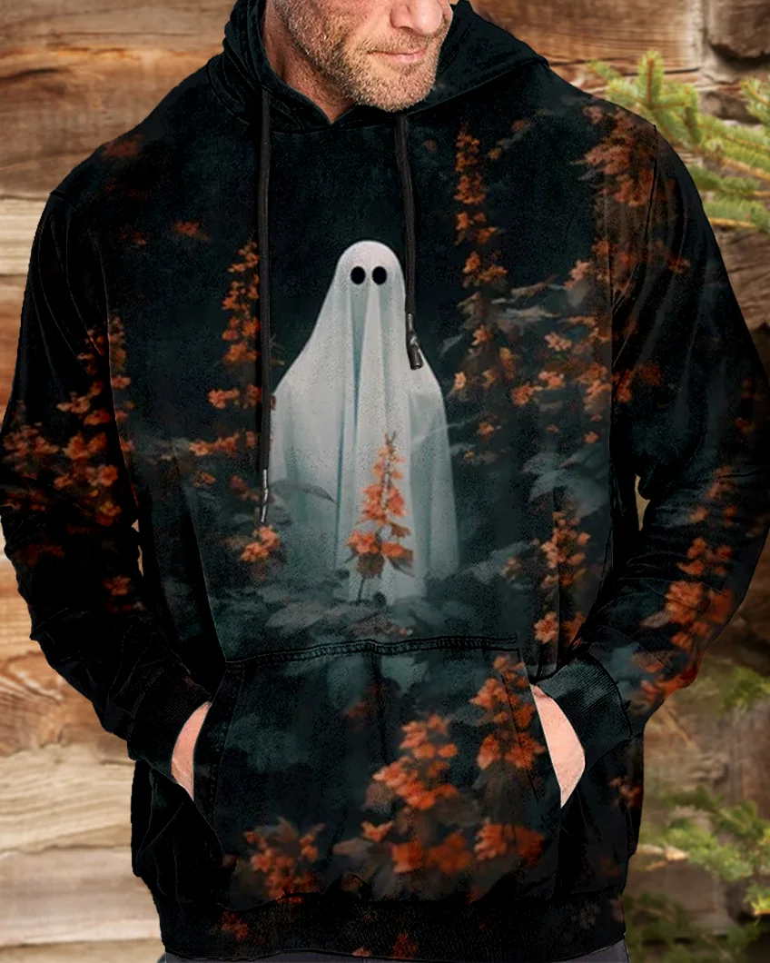 Suitmens Men's Halloween Ghost Hoodie 00434
