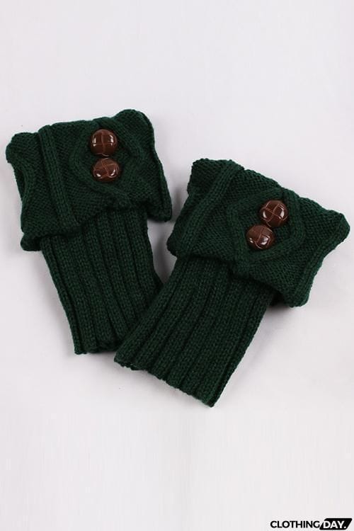 Tortoise Shell Button Boot Cuffs