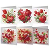 6Pcs Valentines Day Diamond Painting Greeting Card