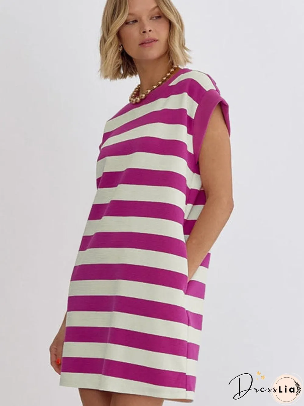 Cute Striped Mini Dress
