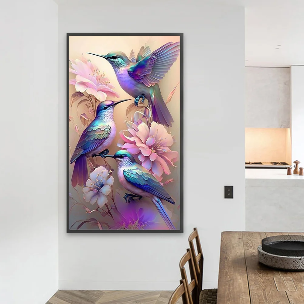 Partial AB Diamond Painting - Full Square Drill - Hummingbird(Canvas|45*75cm)