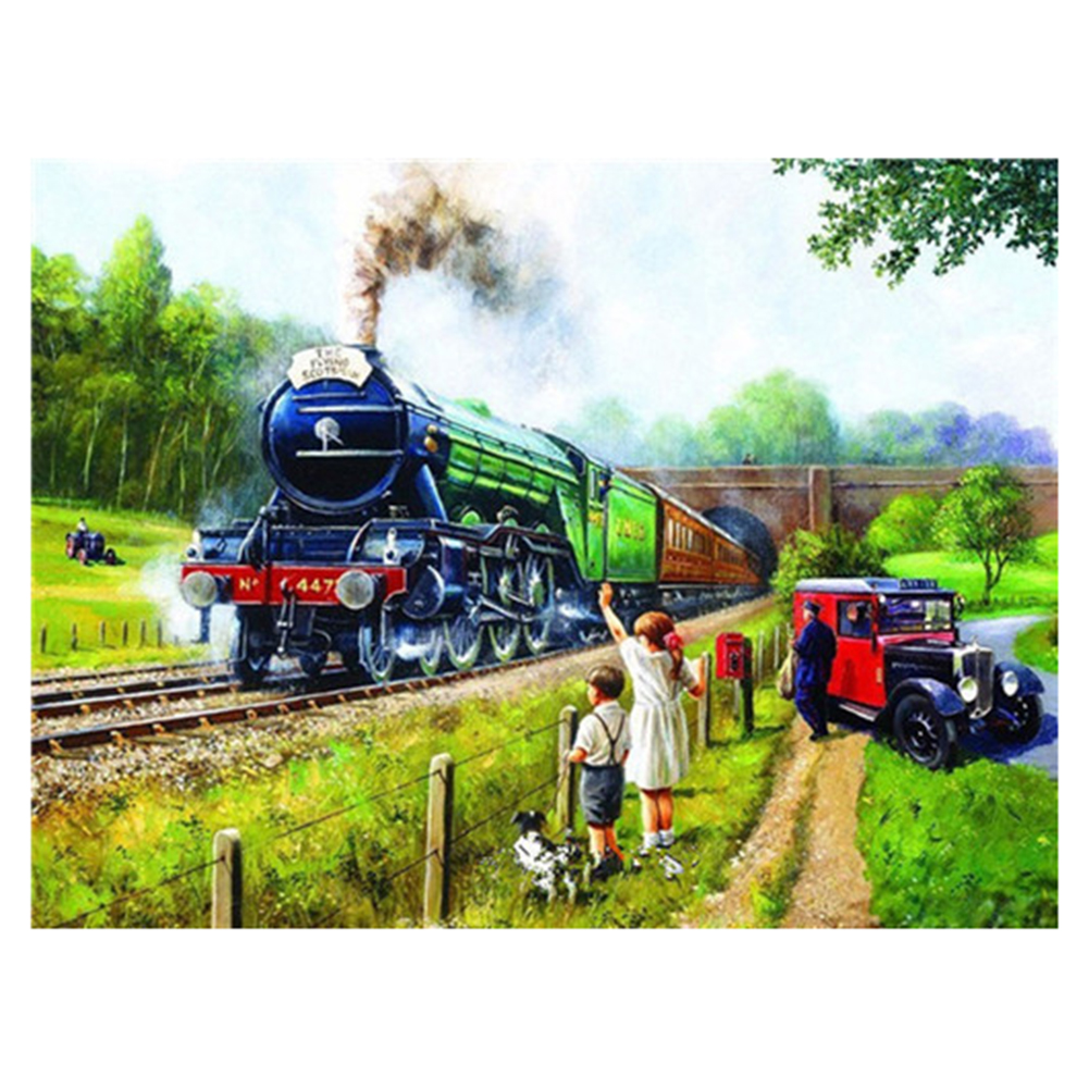 

50*40CM - Square Drill Diamond Painting - Train, 501 Original