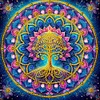 Mandala Baum des Lebens - speziell geformtes Diamond Painting - 30*30cm