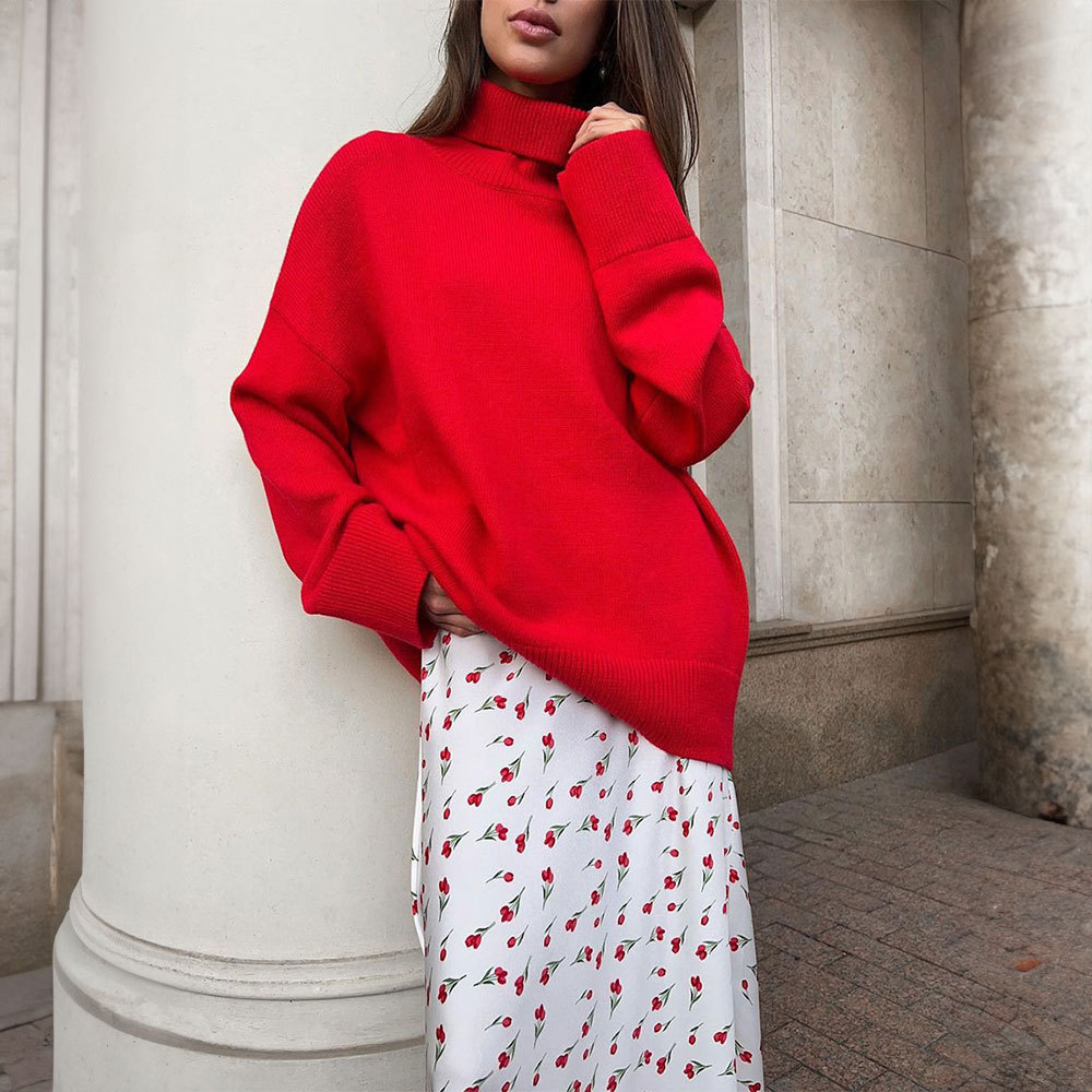 Ootddress Cherry Printed Skirt Women 2025 Spring High Waist A-shaped Fish Tail Skirts Elegant Fashion Patchwork Loose Long Skirt New