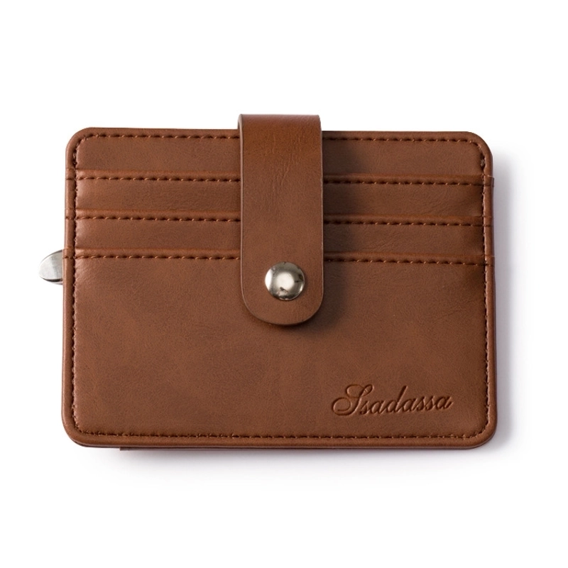 Korean Multi-card Bank Short Men’s Ultra-thin Buckle Portable Business Bus Card Holder