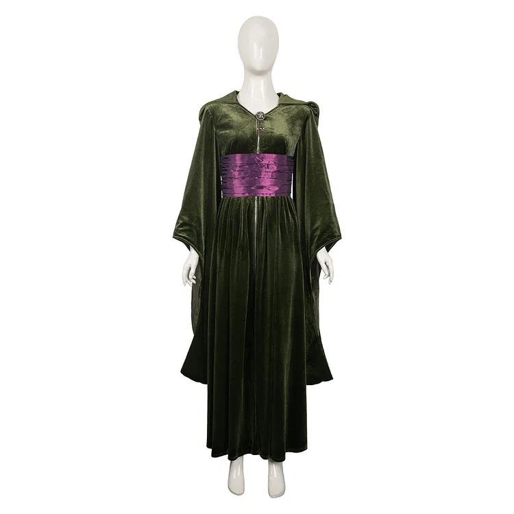 Padme Amidala Green Velvet Dress Outfits Cosplay Costume Halloween Carnival Suit