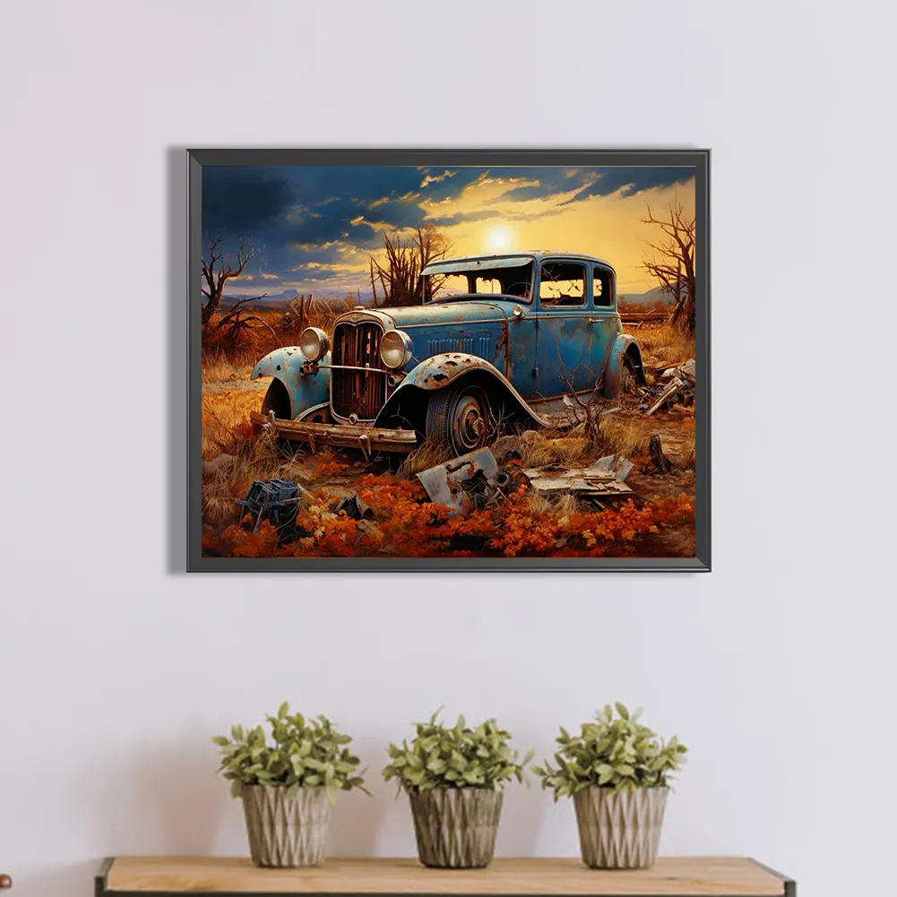 Diamond Painting - Full Round Drill - Scrap Car(Canvas|50*40cm)