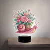 (US Local)Flower Snail Diamond Painting Night Light 5D DIY Diamond Art Lamp Home Decor
