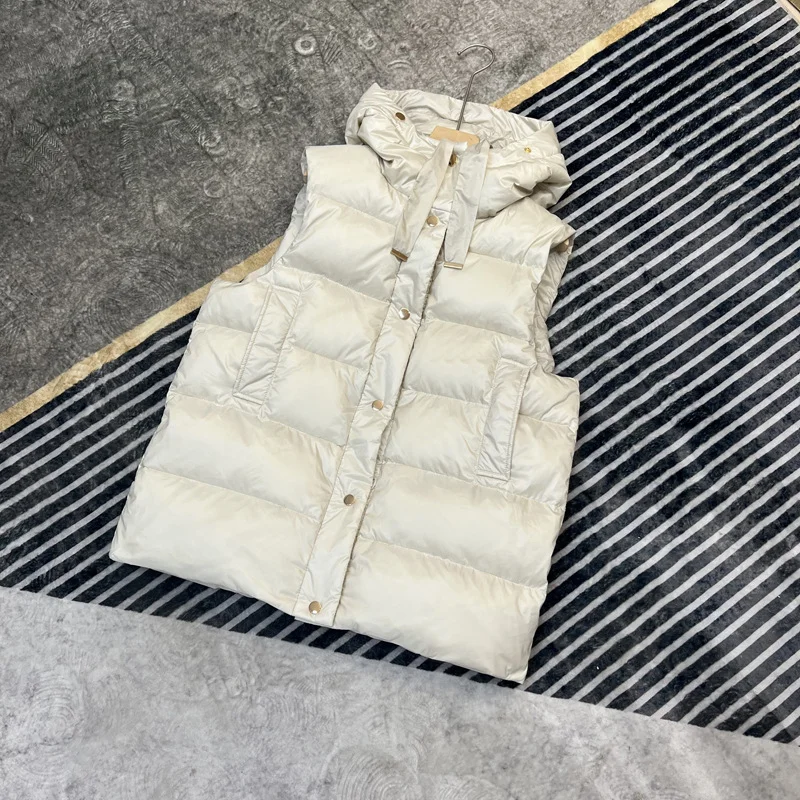 Toloer M Home Down Jacket Female European Goods Thick Vest Horse Clip New 2024 Winter Down Vest Vest Wear Loose-Outfit Ideas