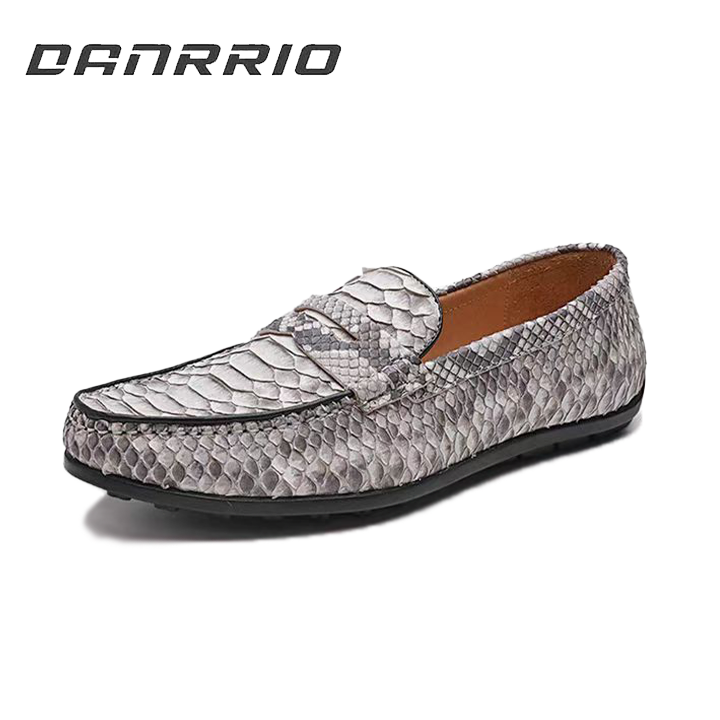 DANRRIO Handmade Snakeskin British Business Formal Breathable Leather Shoes DANRRIO.COM DANRRIO