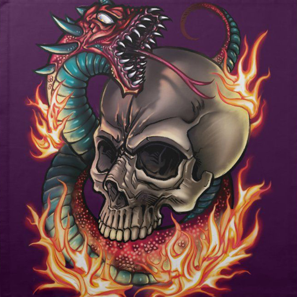 

Dragon Skull - 11CT Stamped Cross Stitch - 40*40CM, 501 Original