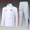 Joyfball 2025/2026 Bayern Munich Long Zipped Jacket White Football Jersey Retro-Version 1:1 Thai Quality 
