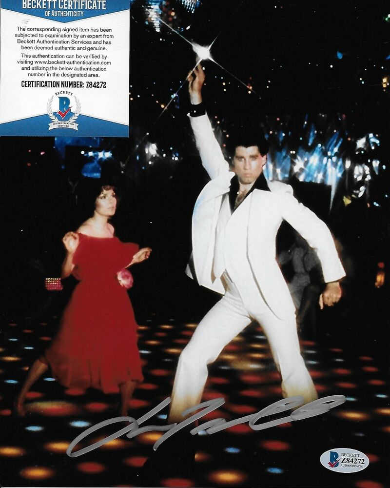 John Travolta Saturday Night Fever Original Autographed 8X10 Photo Poster painting w/Beckett